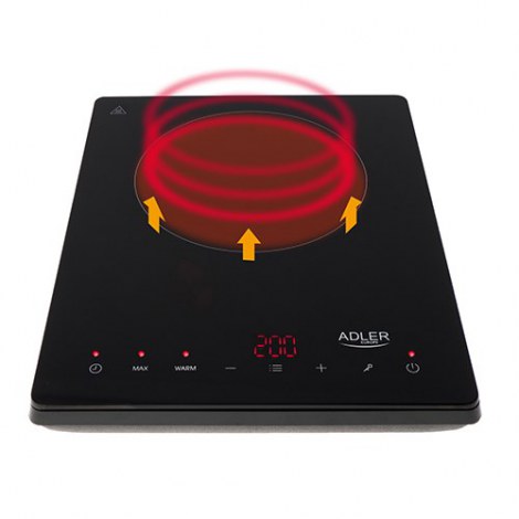 Adler | Hob | AD 6513 | Number of burners/cooking zones 1 | LCD Display | Black | Induction - 2